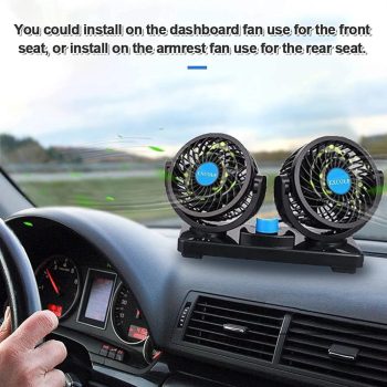 12V DUAL HEAD ADJUSTABLE CAR FAN
