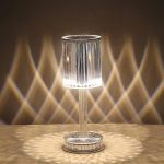 Crystal rechargeable table lamp